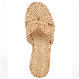 DOLCE VITA Women's Atomic Raffia Slide Flat Sandals